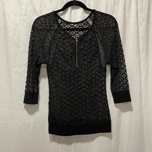 Guess Black Lace Top